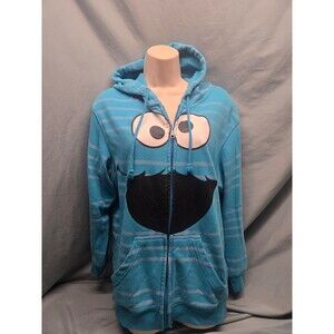 2011 Cookie Monster Sesame Street Striped Hoodie